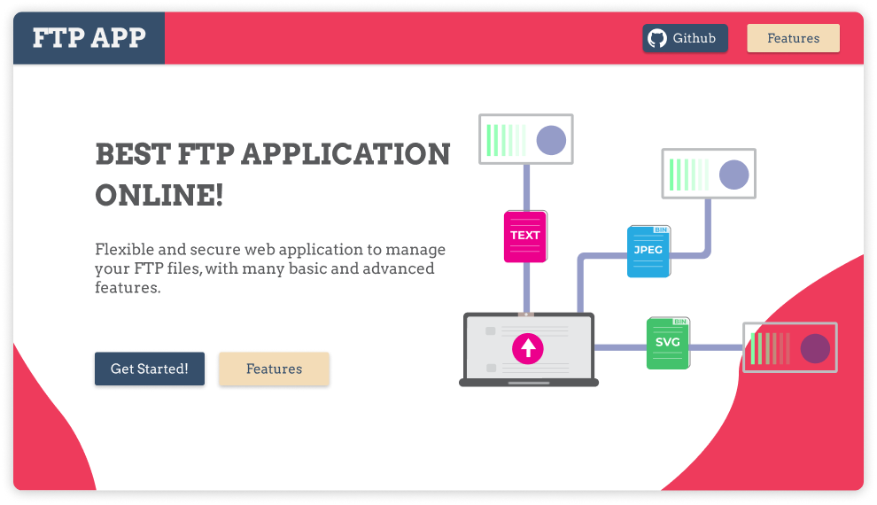 FTP file manager web application snapshot